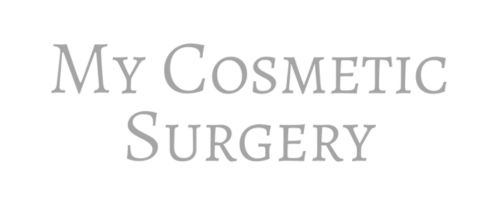 Logo de la clínica My Cosmetic Surgery en fondo transparente, patrocinador de Miss Nova Fémina Miami 2025.